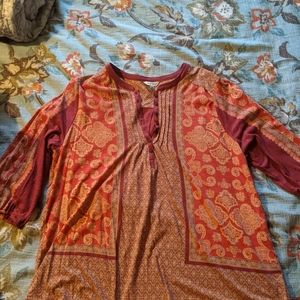 Lucky brand plus size print top